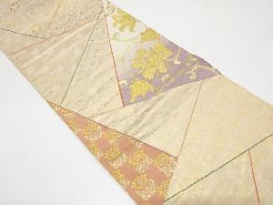 切り嵌め風花唐草模様織出し袋帯